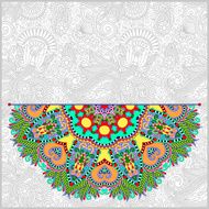 floral round pattern in ukrainian oriental ethnic style for your N5