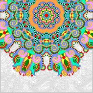 floral round pattern in ukrainian oriental ethnic style for your N6