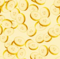 Seamless pattern with sliced bananas