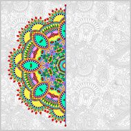 floral round pattern in ukrainian oriental ethnic style for your N8