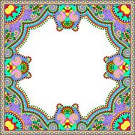 floral vintage frame ukrainian ethnic style N3
