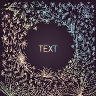 Hand-drawn floral border