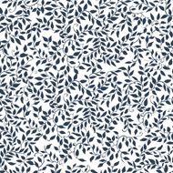 seamless pattern dark blue tracery garden Twisted petals leaf