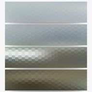 Hexagonal headers set sea landscape blurred design vector
