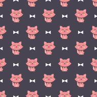 cats and ribbons pattern N2