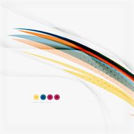 Purple and orange color lines on white N39