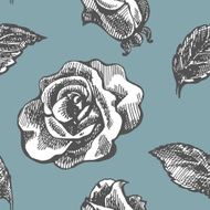 Seamless vintage pattern with roses