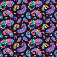 Colorful pattern with sunbird feather violet