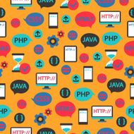 Seamless pattern with development equipment