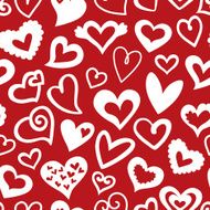 Seamless pattern of red hearts N2