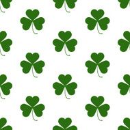 Seamless pattern with Saint Patricks day shamrock symbols