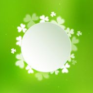 Abstract green background with clovers