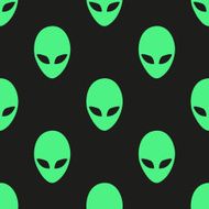 Universal vector alien heads seamless patterns N3