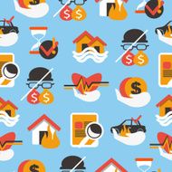 Seamless pattern with insurace equipment N2