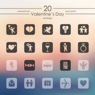 Set of Valentine&#039;s Day icons