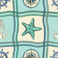 Nautical patchwork seamless pattern N4