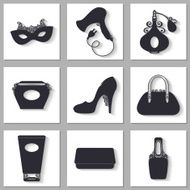 Vector Set of Icons With Women&#039;s Stuff N2