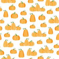 Seamless pattern with pumpkins N4
