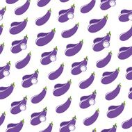 Seamless pattern with Eggplant
