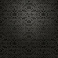 Damask Wallpaper Black Pattern for Design 8 N2