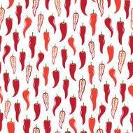 Seamless pattern with Chili Peppers