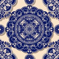 Ornamental seamless pattern with shadow effect N2