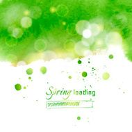 Illustration with green watercolor N4