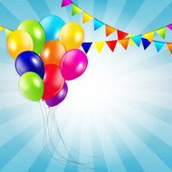 Colored Balloons Background Vector Illustration N9