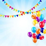 Colored Balloons Background Vector Illustration N10