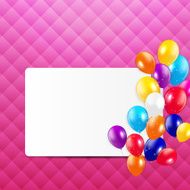 Colored Balloons Background Vector Illustration N11