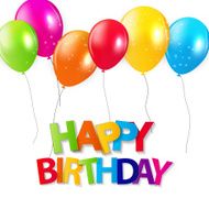 Glossy Balloons Background Vector Illustration N12