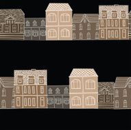 vector pattern with houses N2