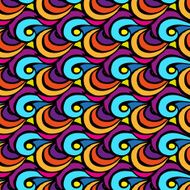 Abstract colorful waves background seamless pattern