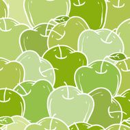 Green Apples Seamless Pattern