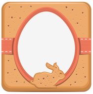 Easter bunny and egg shape cookie