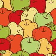Ripe Apples Seamless Pattern