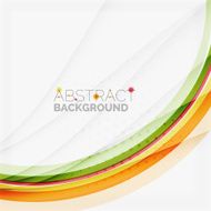 Orange and green wave line design nature eco concept N36