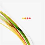 Orange and green wave line design nature eco concept N37