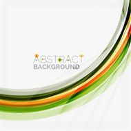 Orange and green wave line design nature eco concept N40