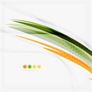 Orange and green wave line design nature eco concept N41