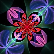 Diagonal symmetrical pattern of the leaves