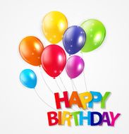 Colored Balloons Background Vector Illustration N17