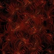 Red swirling fractal generated abstract background