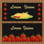 Template for menu on italian food theme