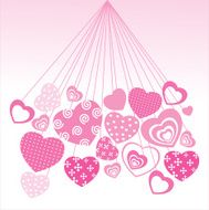 Floral Hearts Seamless Pattern Background N2