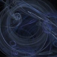 Blue smoke fractal generated abstract background