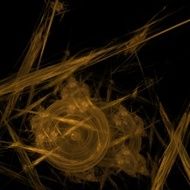 Yellow disco fractal generated abstract background