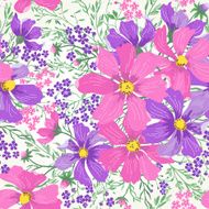 Seamless pattern with flowers N76