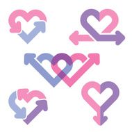 Heart line icons