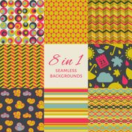 Vector set of seamles backgrounds